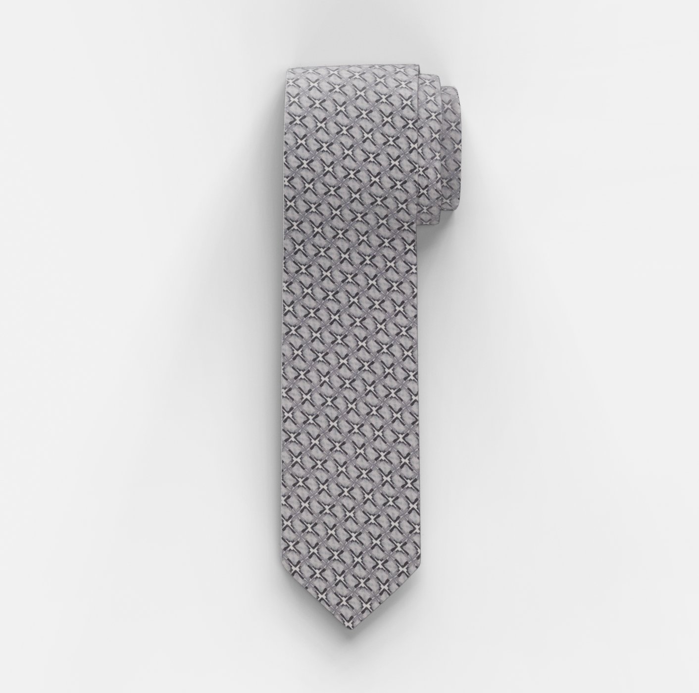 OLYMP Krawatte, slim 6,5 cm | Anthrazit - 1728306701
