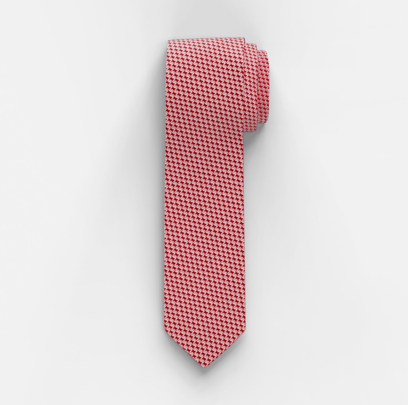 OLYMP Krawatte, slim 6,5 cm | Rot - 1736303501