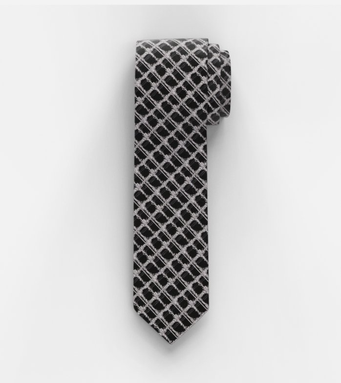 Cravate, slim 6,5 cm, Noir