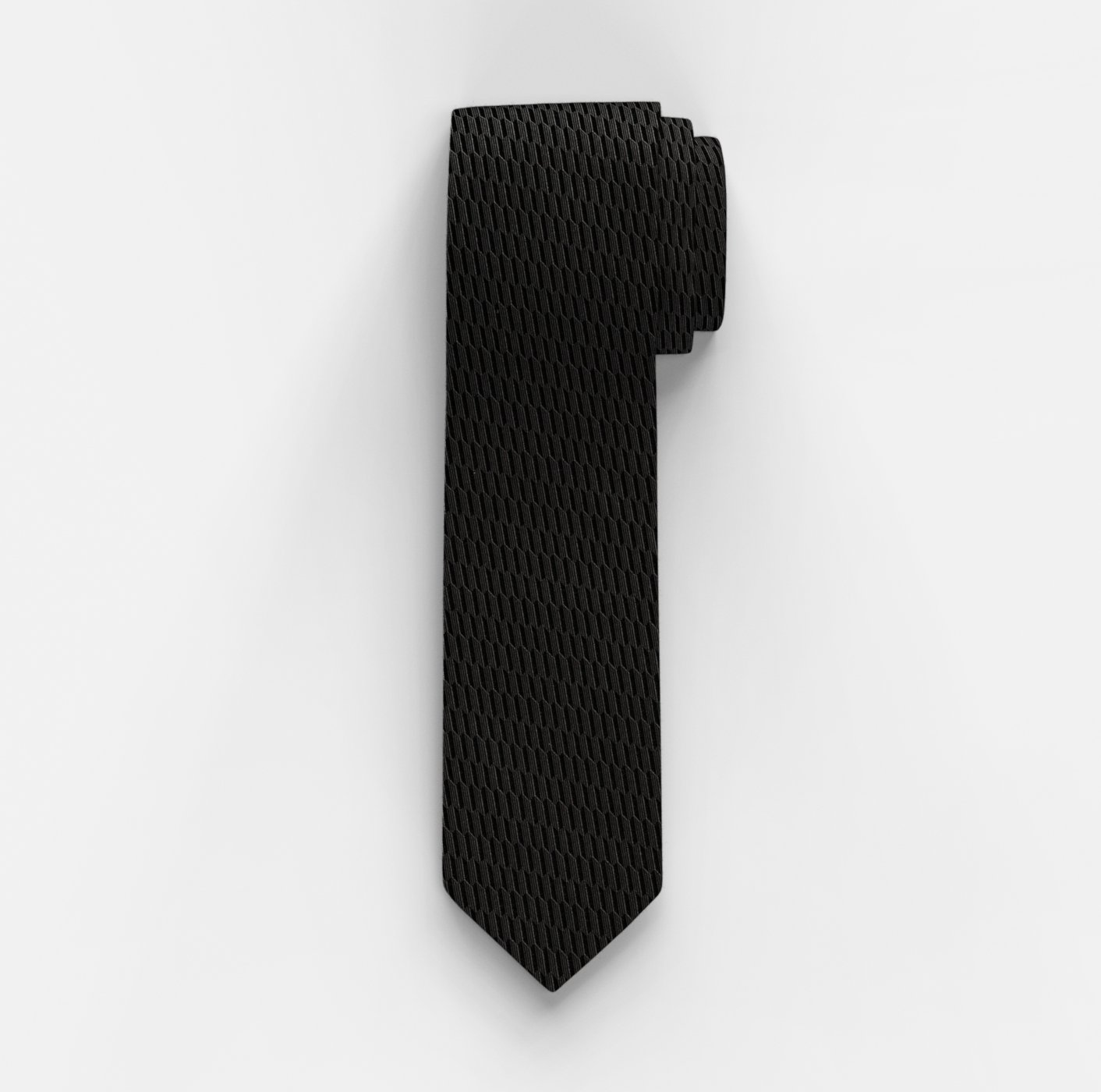 OLYMP Krawatte, slim 6,5 cm | Schwarz - 1759416801
