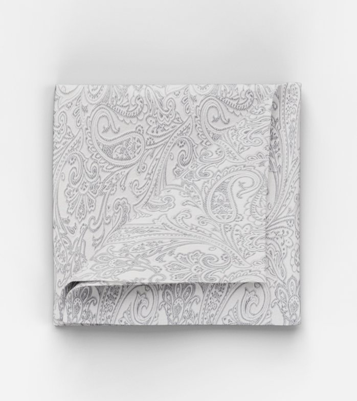 Pocket square, 33x33 cm, Silver Grey