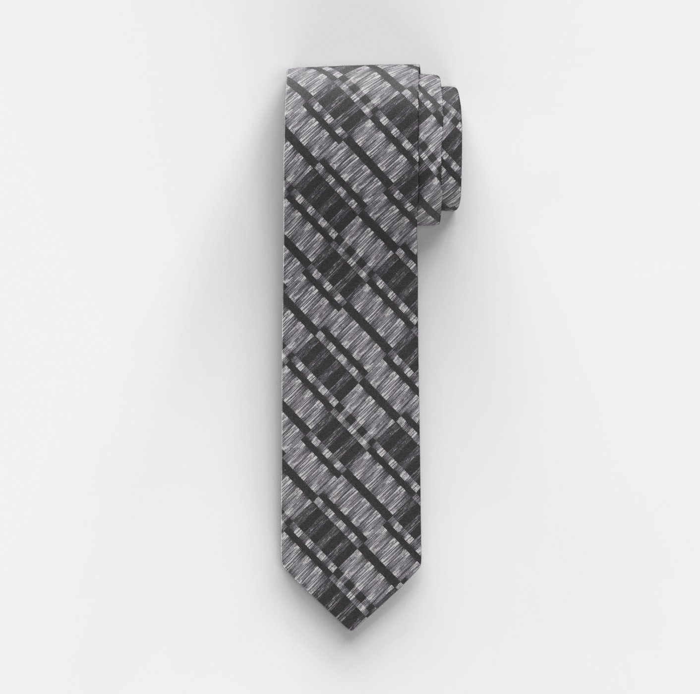 OLYMP Krawatte, slim 6,5 cm | Schwarz - 1768406801