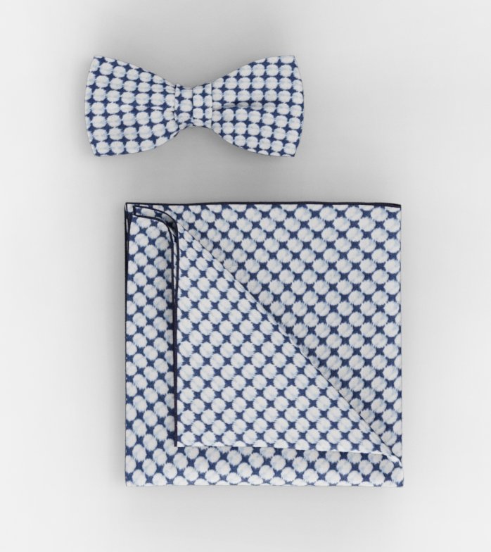 Bow tie / pocket square set, Blue