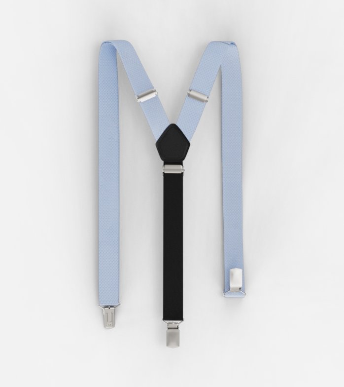 Suspenders, Y-Shape, Light Blue