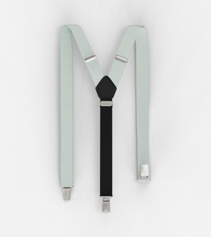 Suspenders, Y-Shape, Crystal Green