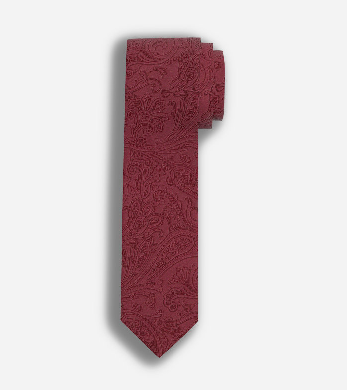 Cravate, slim 6,5 cm, Rouge Foncé