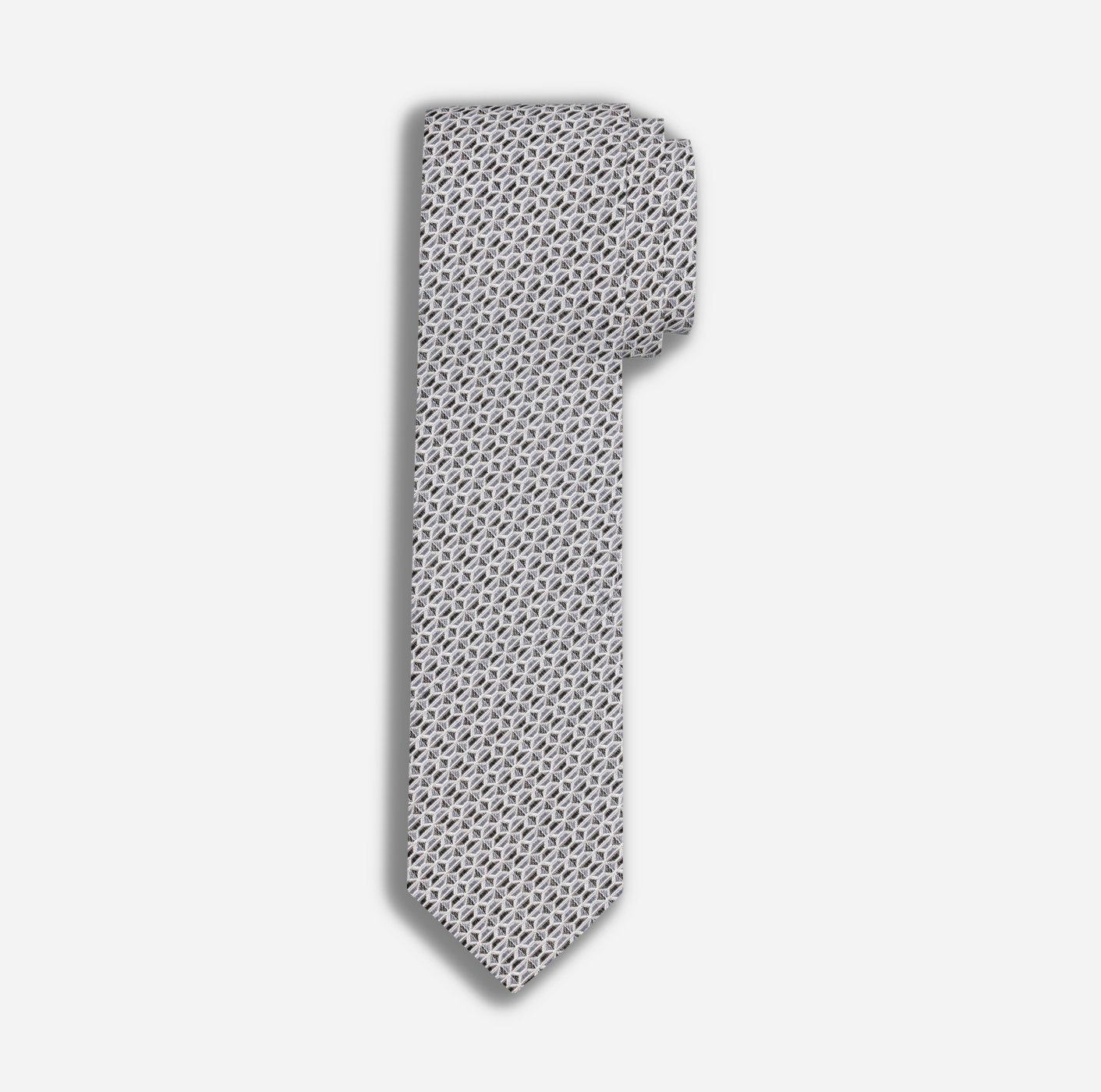 OLYMP Krawatte, slim 6,5 cm | Anthrazit - 1785206701