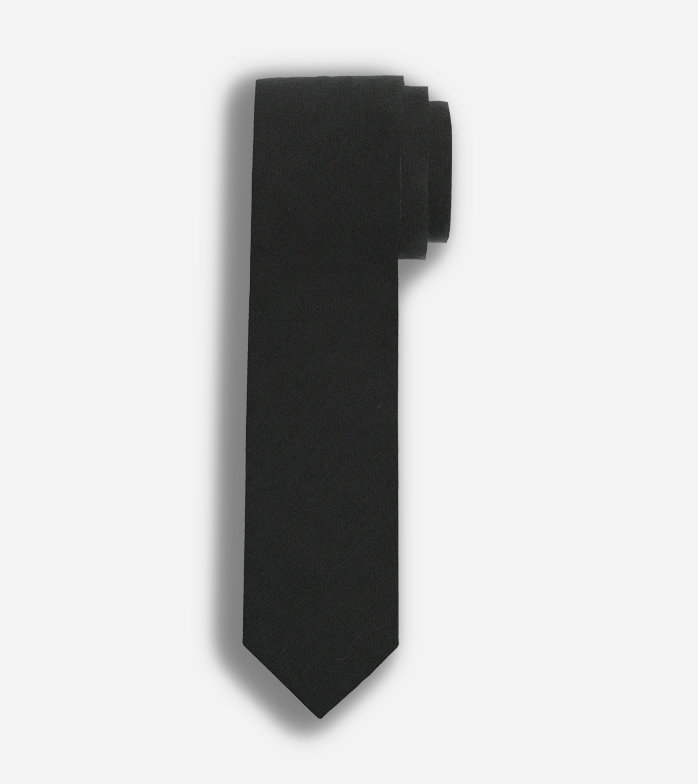Cravate, slim 6,5 cm, Noir