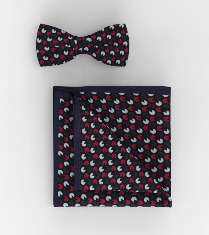 Bow tie / pocket square set, Chianti