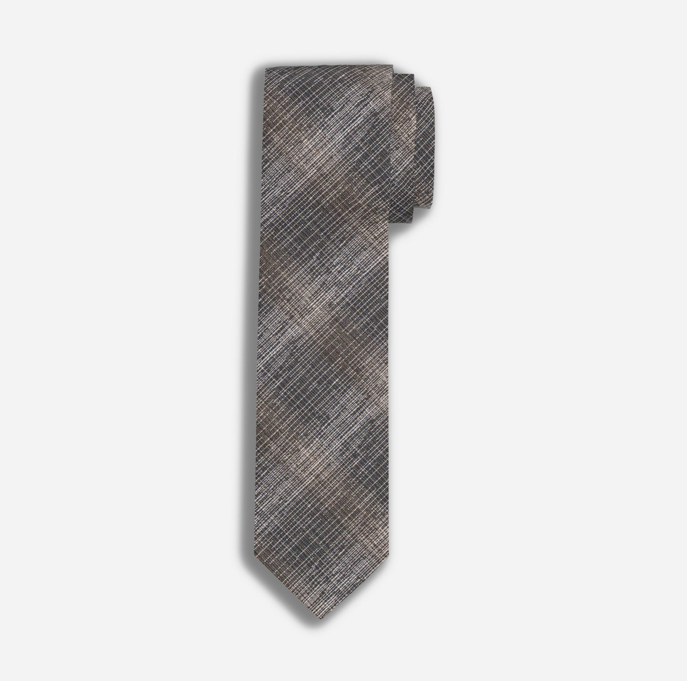 OLYMP Krawatte, slim 6,5 cm | Braun - 1790202801