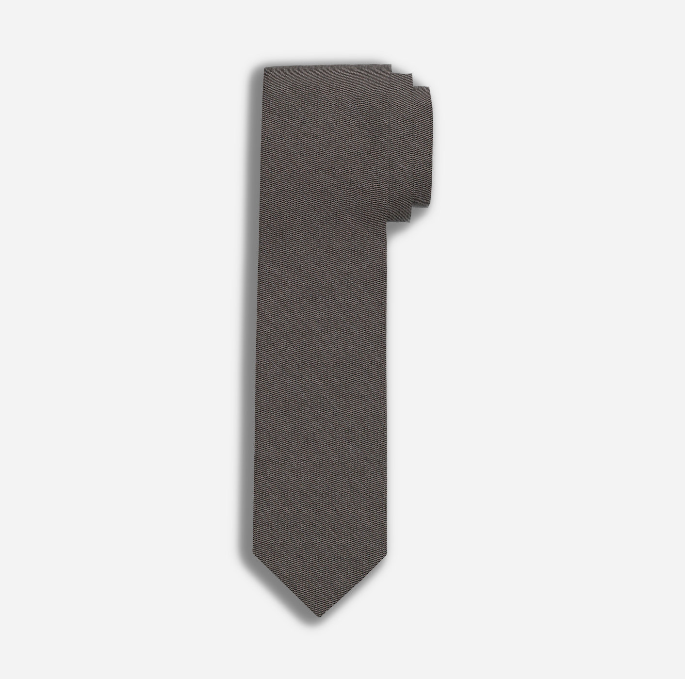 OLYMP Tie, medium 6,5 cm, Brown