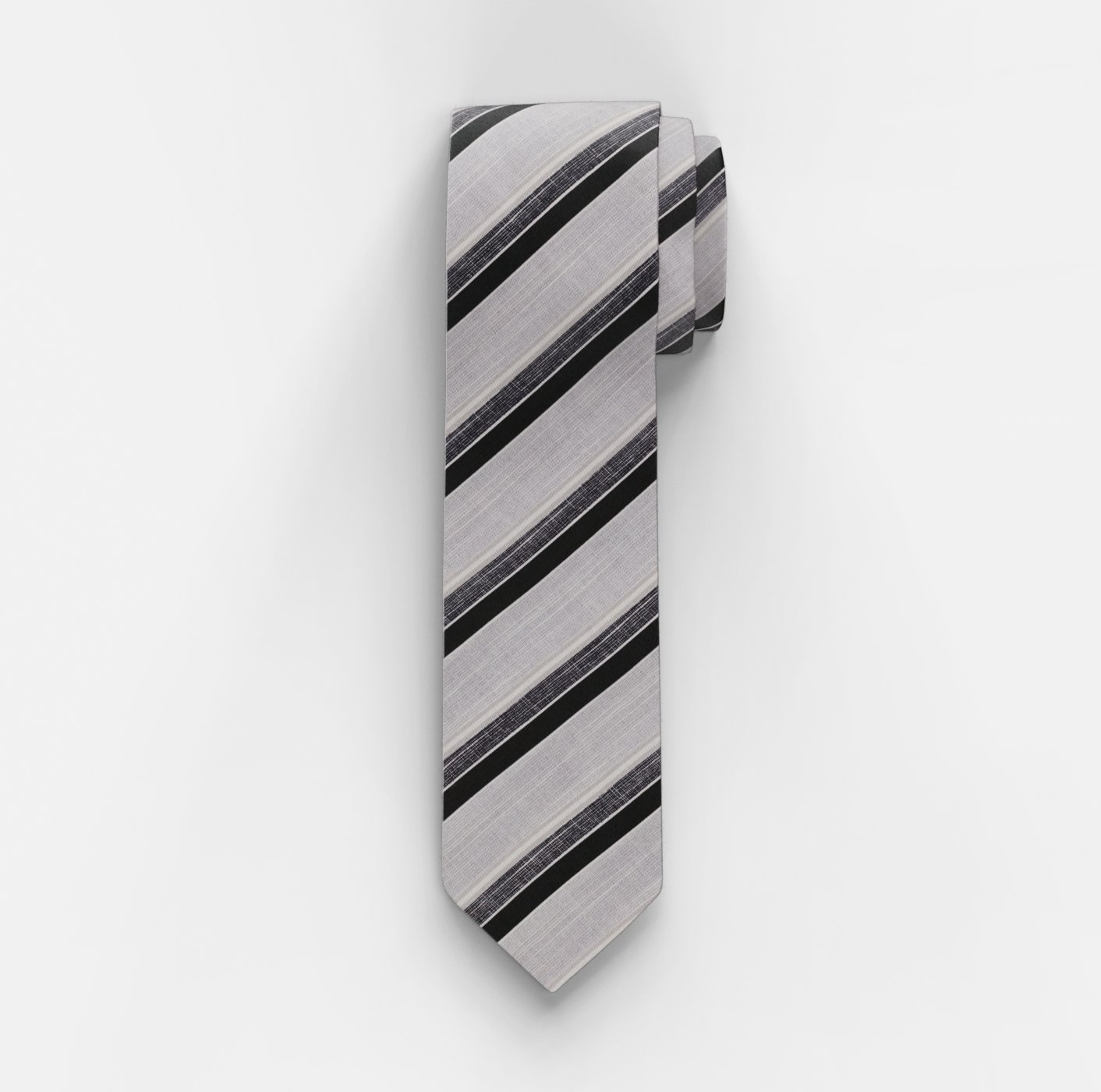OLYMP Krawatte, slim 6,5 cm | Schwarz - 1792306801
