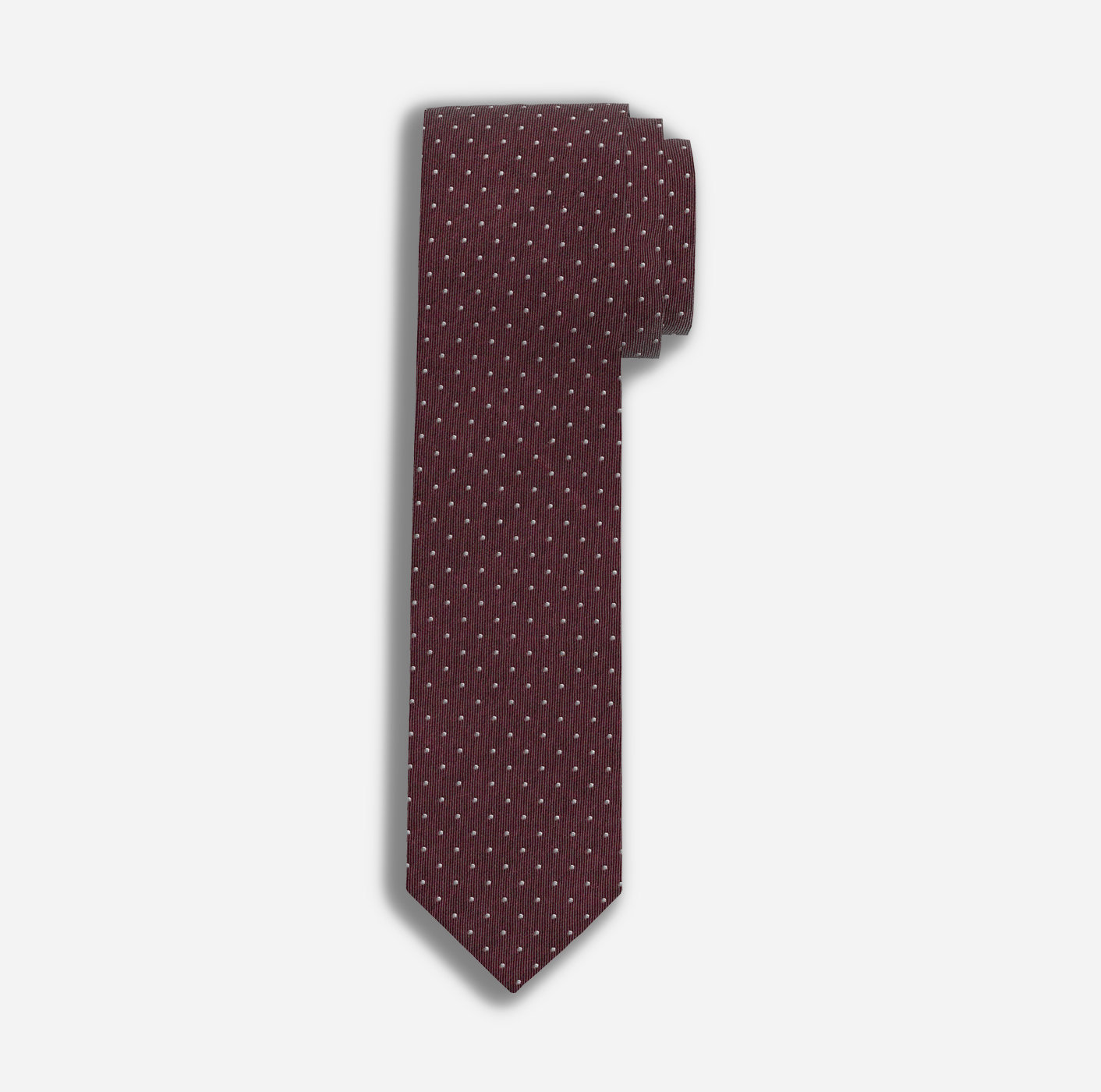 OLYMP Krawatte, slim 6,5 cm | Bordeaux - 1794003701