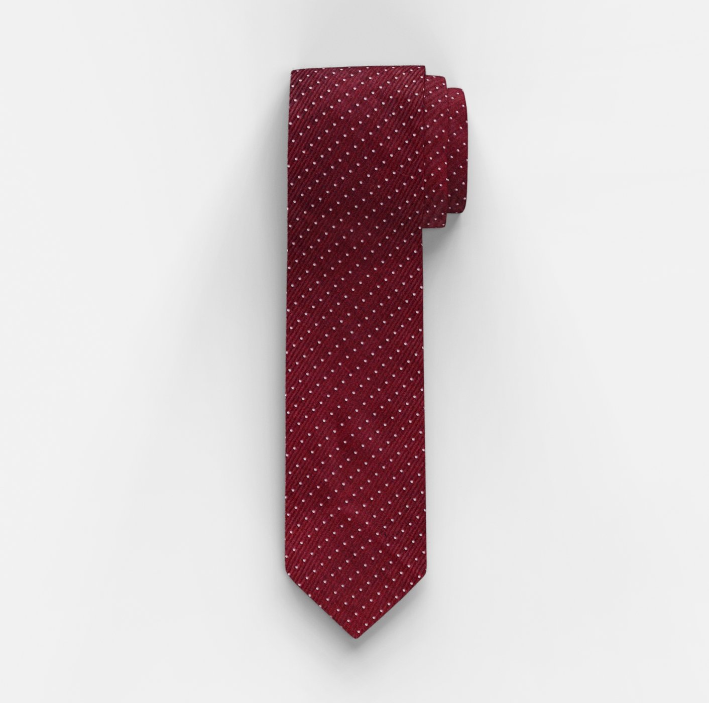 OLYMP | 1794003901 slim Krawatte, Dunkelrot 6,5 cm -