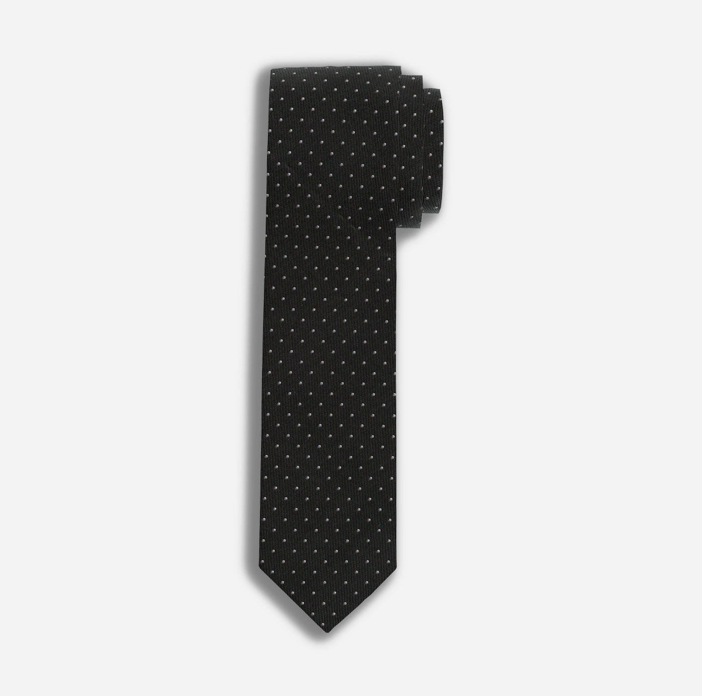 | 6,5 cm OLYMP 1794006801 slim Krawatte, Schwarz -