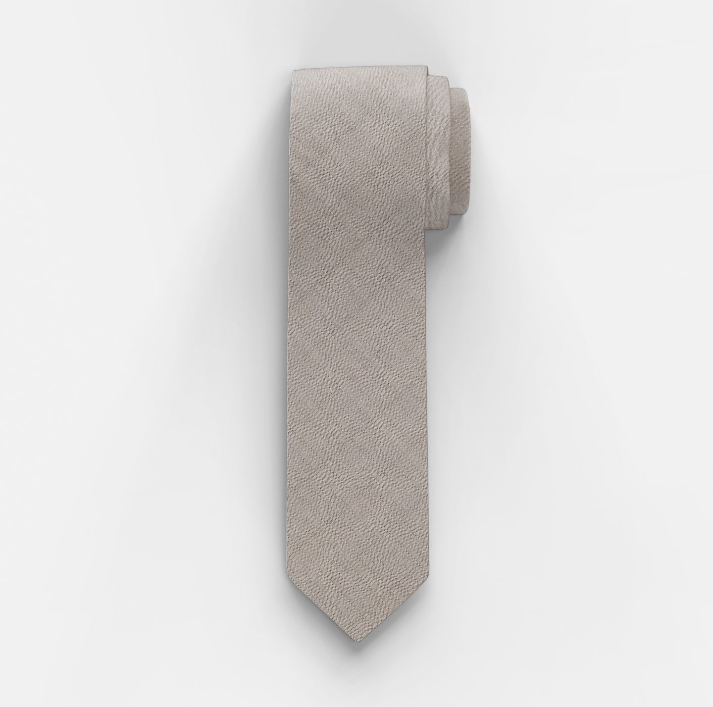 OLYMP Krawatte, slim 6,5 cm | Taupe - 1794302301