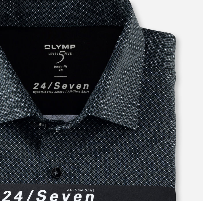 OLYMP Level Five, body fit, Businesshemd, New York Kent, Schwarz