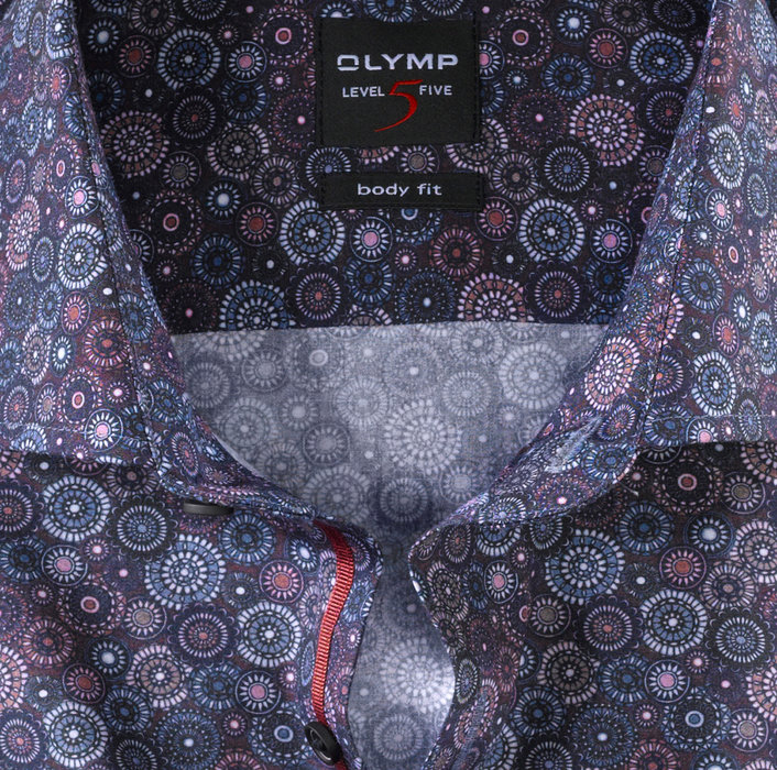 OLYMP Level Five, body fit, Businesshemd, Royal Kent, Chianti
