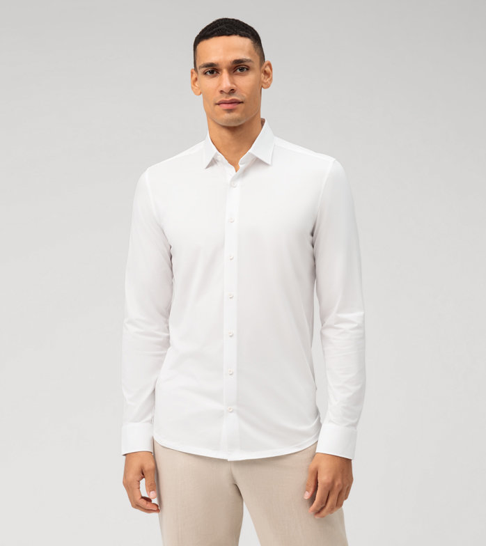 Level Five 24/Seven, Chemise d'affaires, body fit, New York Kent, Blanc