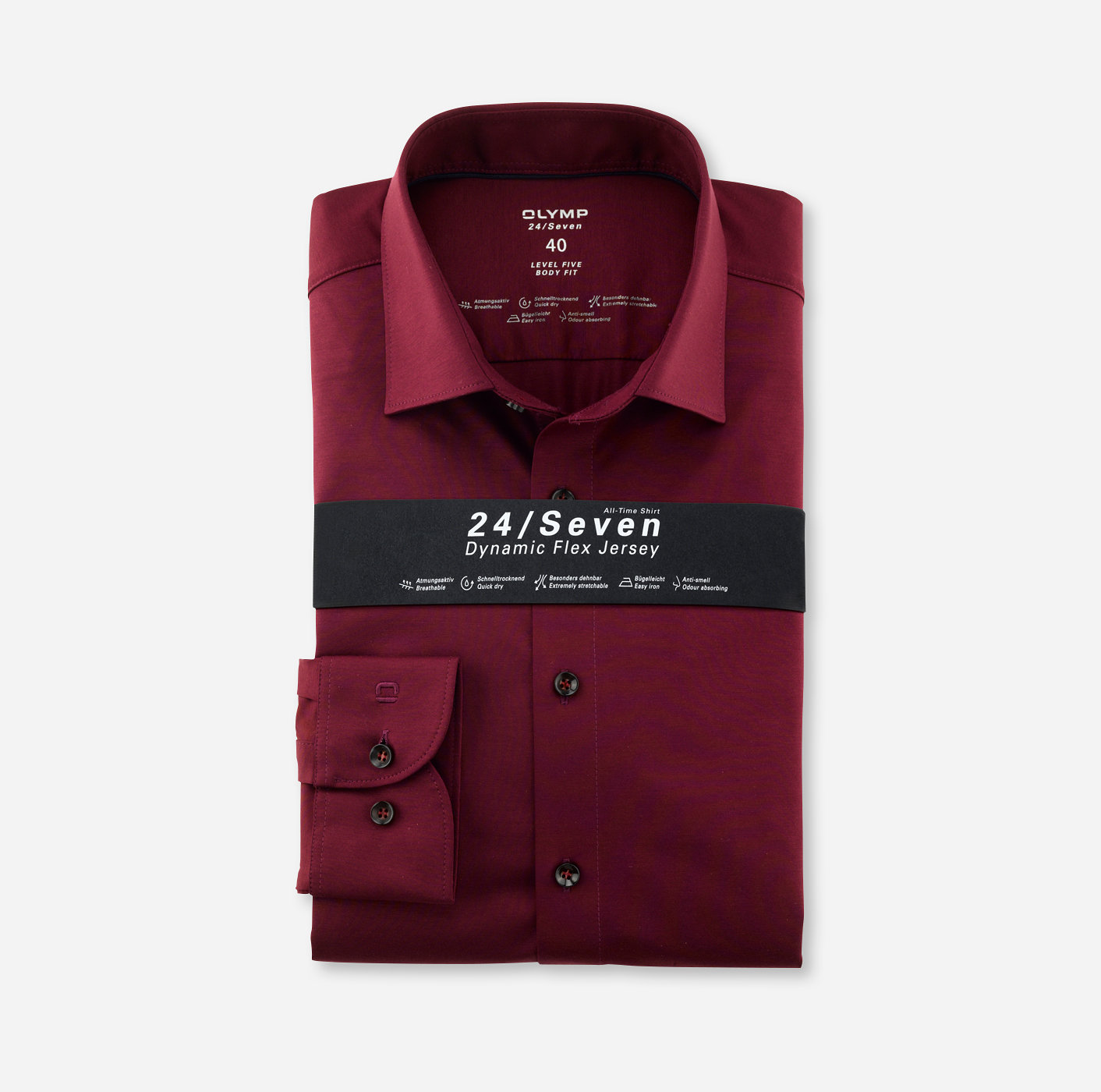 Bordeaux Shirt 24/Seven, New Business 20086437 - York fit, | Level | Five OLYMP body Kent