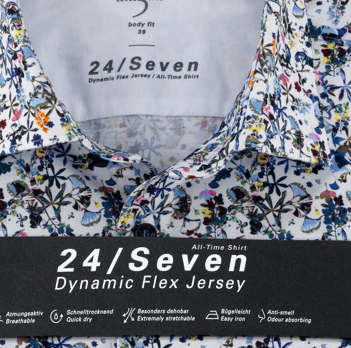 OLYMP Level Five 24/Seven, body fit, Businesshemd, New York Kent, Bleu