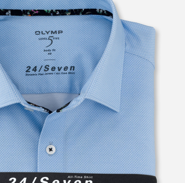OLYMP Level Five 24/Seven, body fit, Business Shirt, New York Kent, Bleu