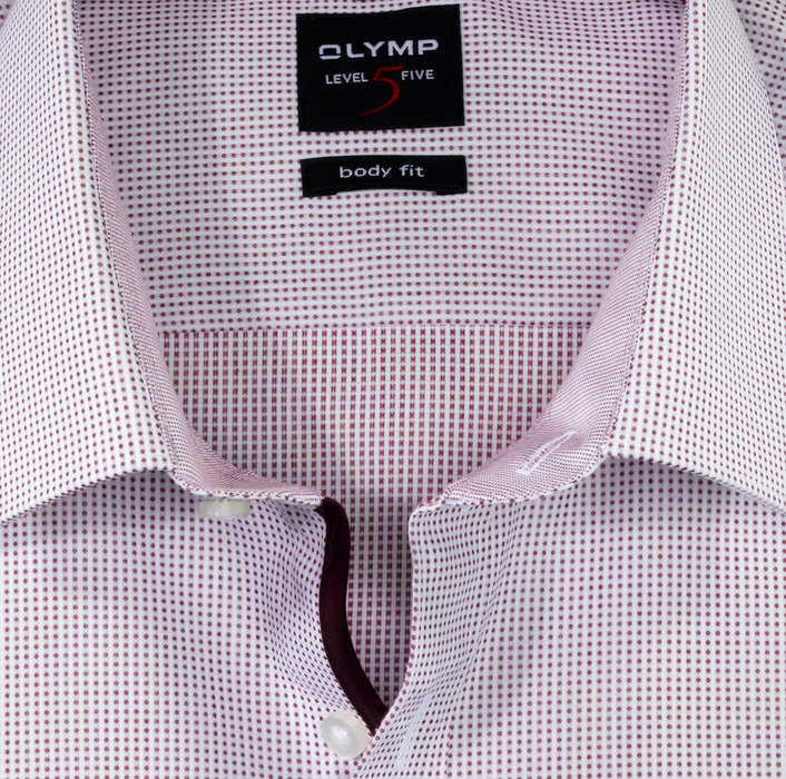 OLYMP Level Five, body fit, Businesshemd, New York Kent, Chianti