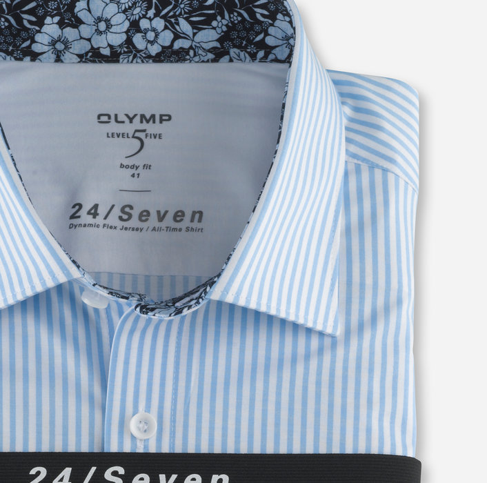 OLYMP Level Five 24/Seven, body fit, Businesshemd, New York Kent, Bleu