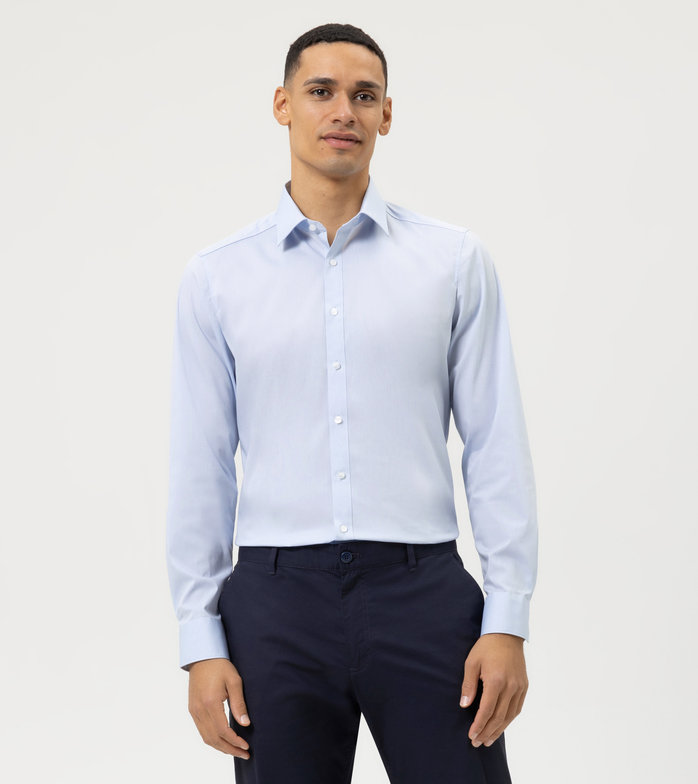 Level Five, Business shirt, body fit, New York Kent, Light Blue