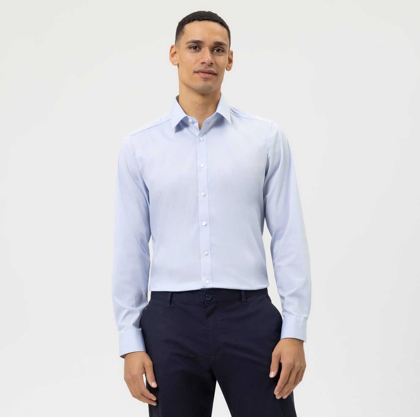 OLYMP Level Five, body fit, Business shirt, New York Kent, Bleu Clair