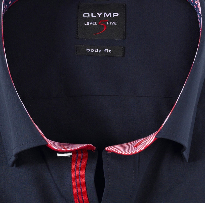 OLYMP Level Five, body fit, Businesshemd, Under-Button-down, Kobalt