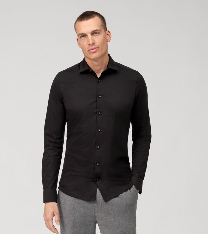 No. Six 24/Seven, Business shirt, super slim, Urban Kent, Black