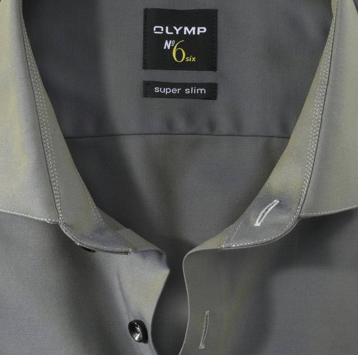 OLYMP No. Six, super slim, Businesshemd, Royal Kent, Grau-Grün