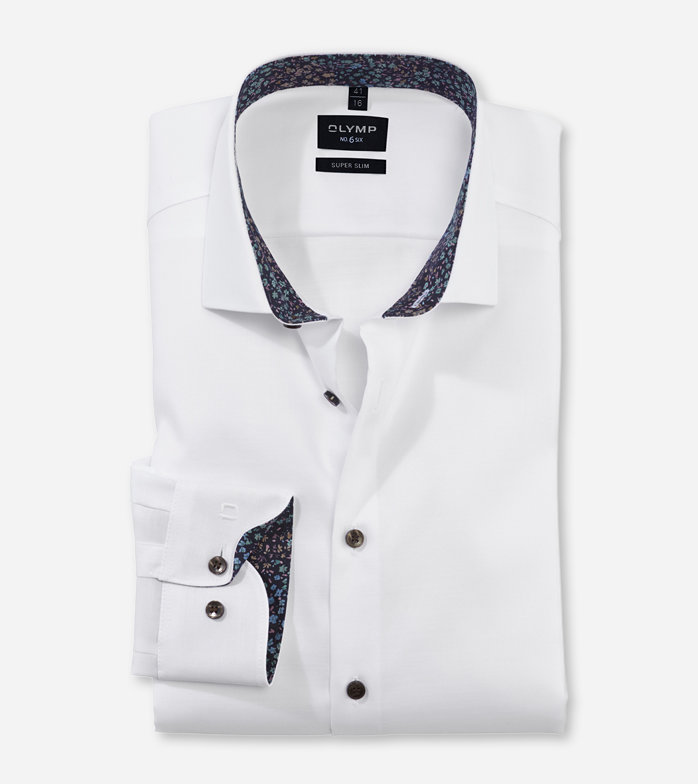 No. Six, Business shirt, super slim, Modern Kent, White