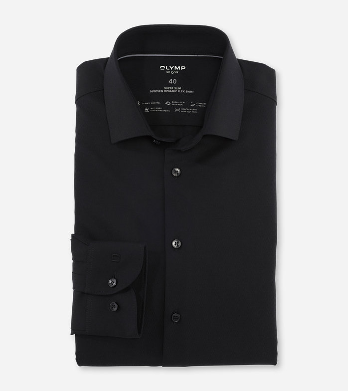 No. Six 24/Seven, Business shirt, super slim, Modern Kent, Graphite
