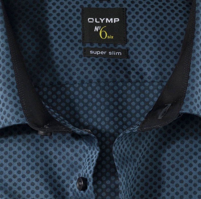 OLYMP No. Six, super slim, Business shirt, Urban Kent, Marine