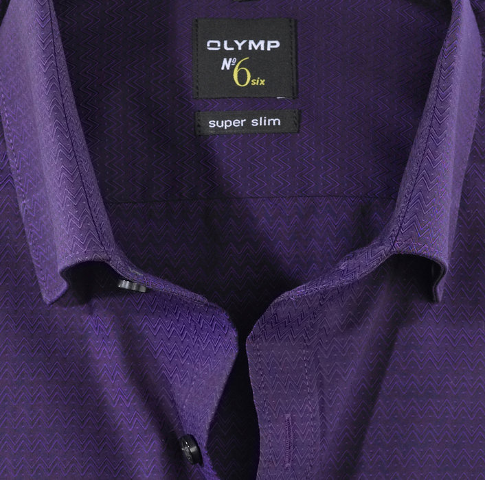 OLYMP No. Six, super slim, Businesshemd, Under-Button-down, Viola