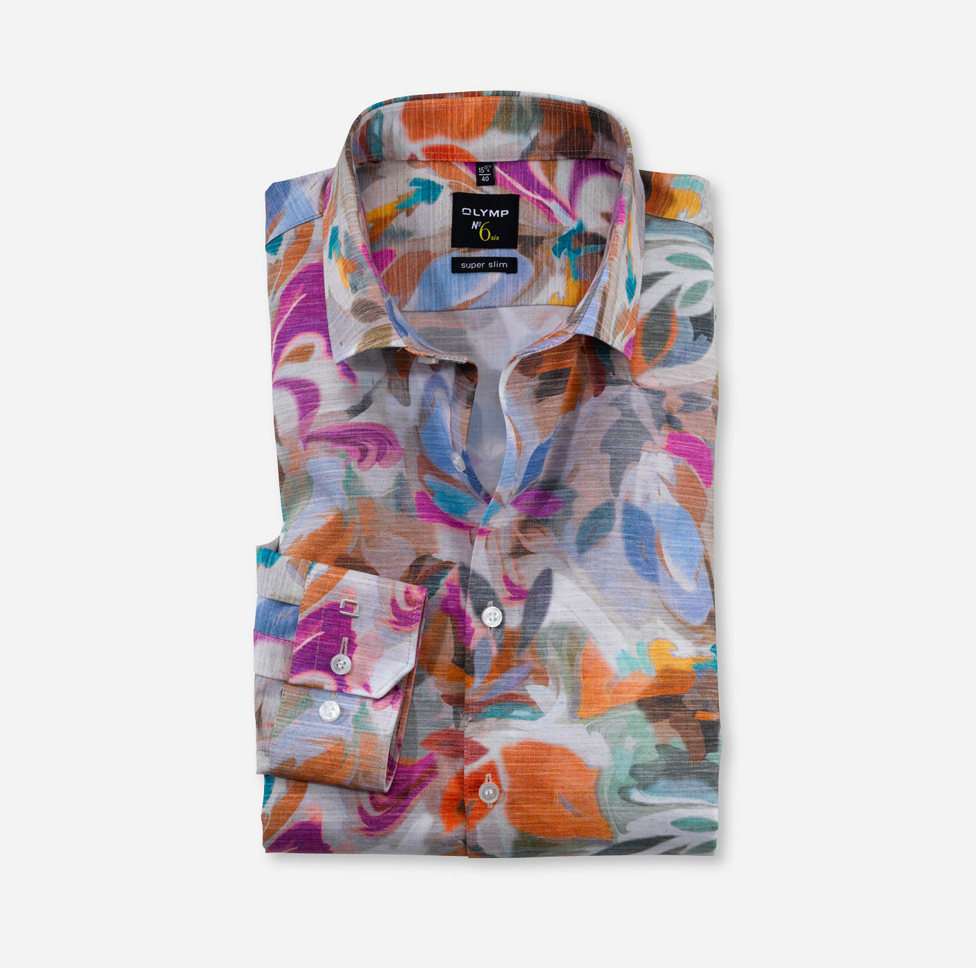OLYMP No. Six, super slim, Business shirt, Modern Kent, Fuchsia