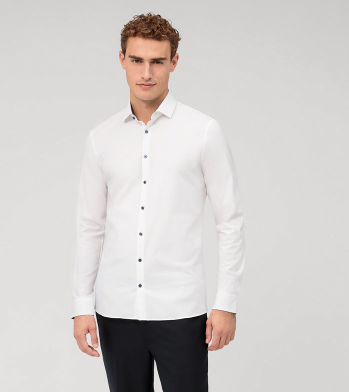 No. Six 24/Seven, Business shirt, super slim, Modern Kent, White