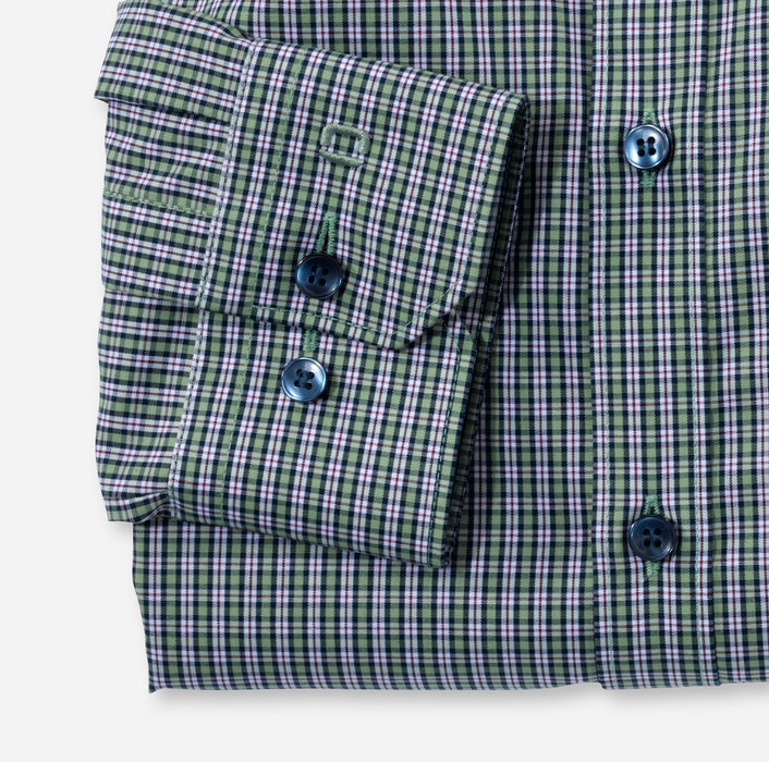 OLYMP No. Six, super slim, Business shirt, Button-down, Green