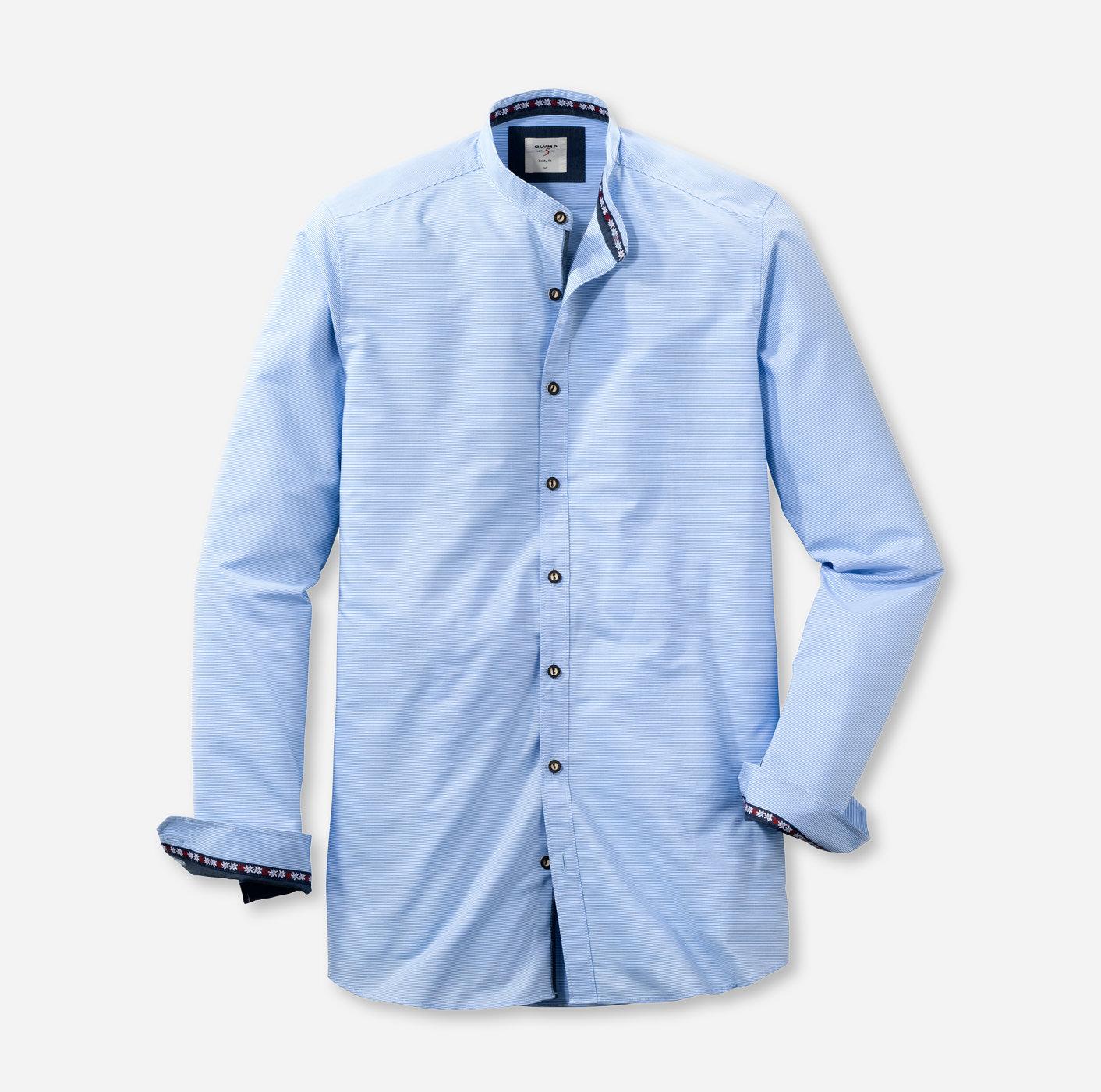 OLYMP Trachtenhemd, body fit, Stehkragen | Bleu - 39006411