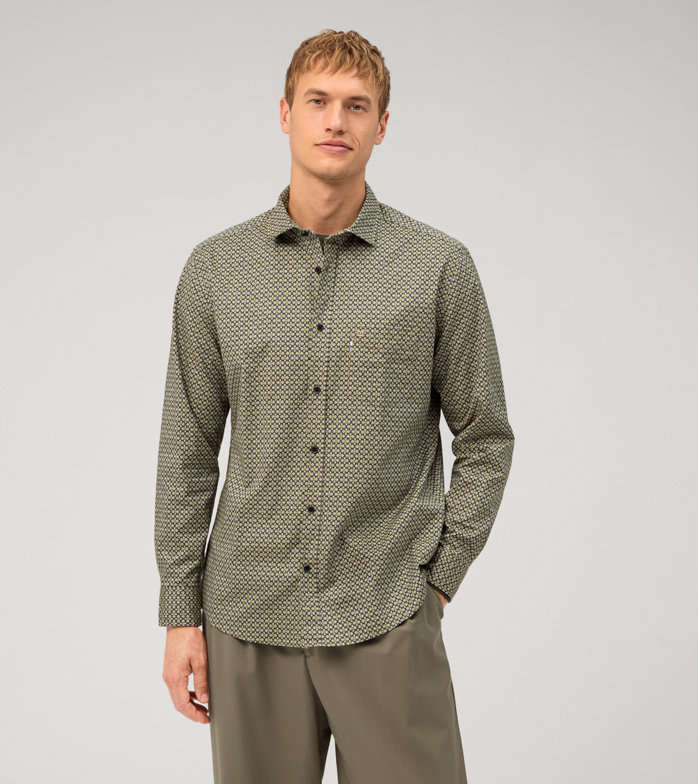 Casual, Casual shirt, regular fit, Kent, Khaki