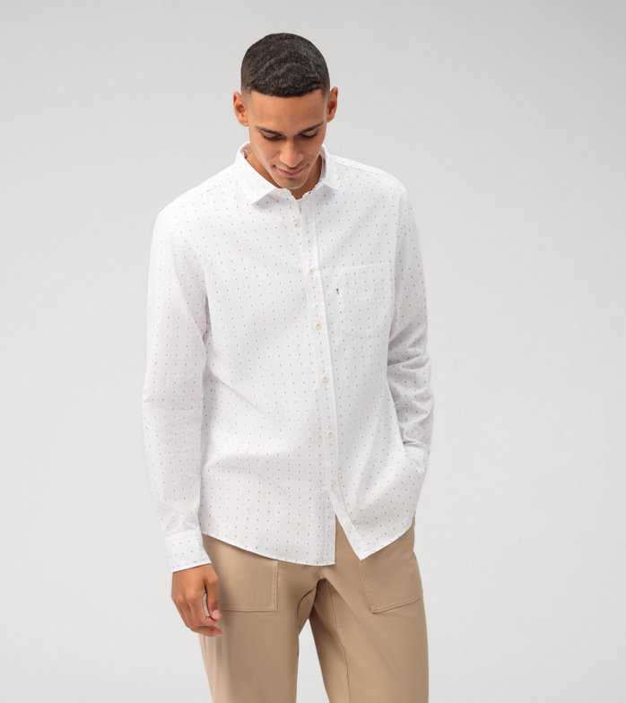 Casual, Casual shirt, regular fit, Kent, White