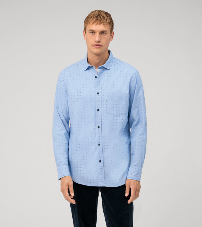 Casual, Casual shirt, regular fit, Kent, Bleu