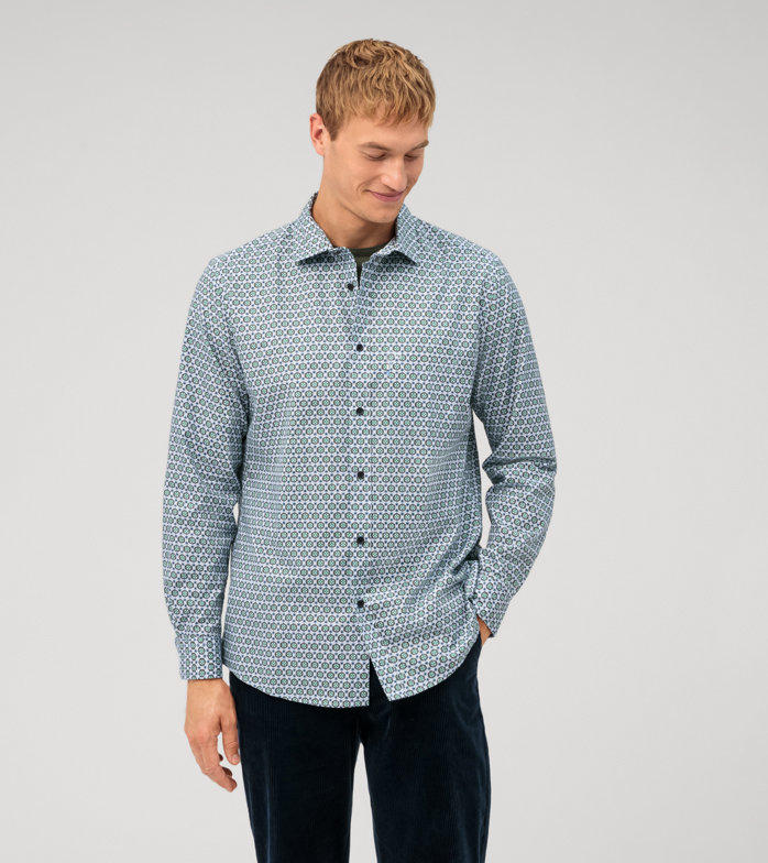 Casual, Casual shirt, regular fit, Kent, Bleu