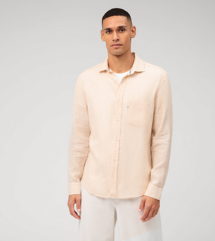 Casual, Casual shirt, regular fit, Kent, Beige