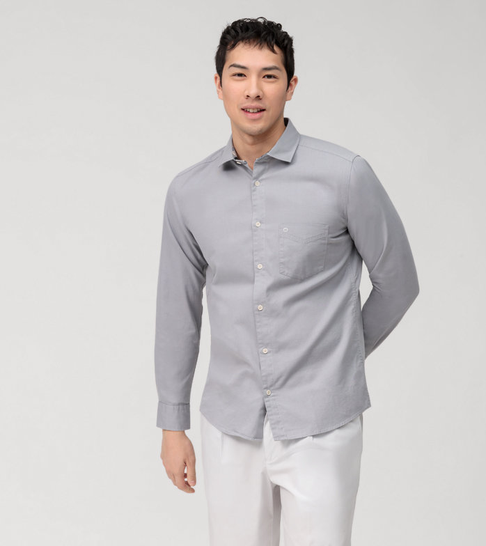 Casual, Casual shirt, regular fit, Kent, Light Grey