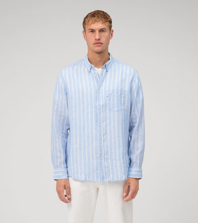 Casual, Casual shirt, regular fit, Button-down, Bleu