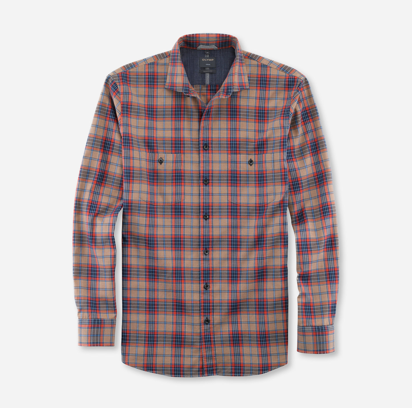 OLYMP Casual, modern fit, Casual shirt, Kent, Red