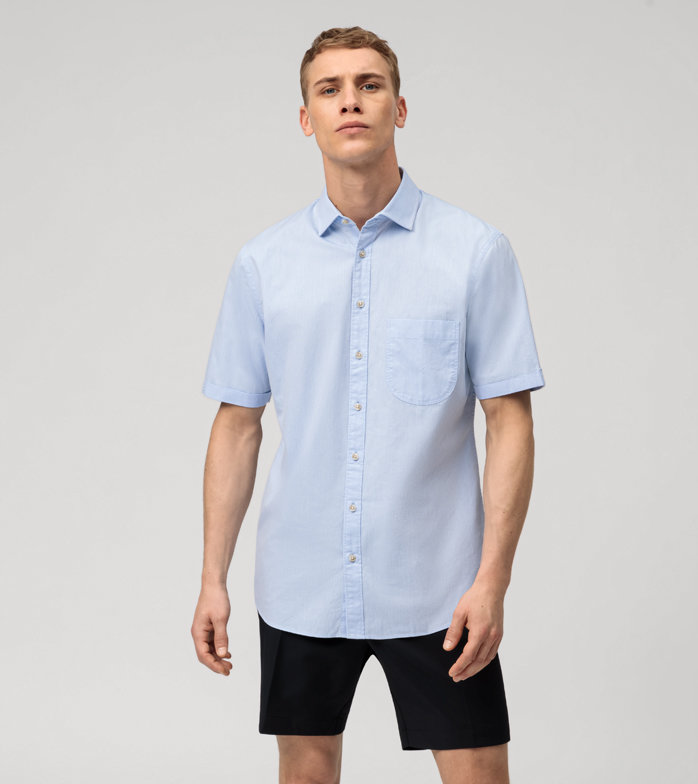 Casual, Casual shirt, modern fit, Kent, Bleu